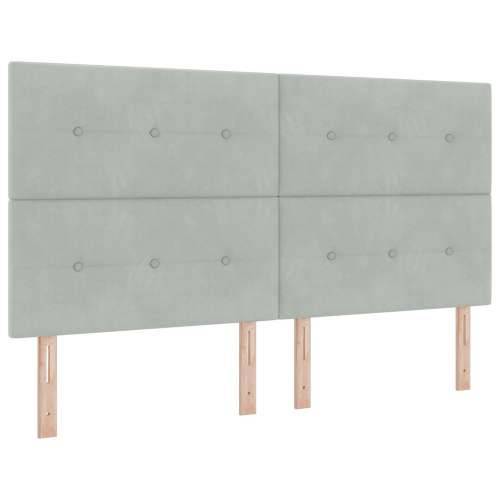 Box Spring Krevet s Madracem & Klupom Svijetlosiva 180x200 cm Baršun Cijena