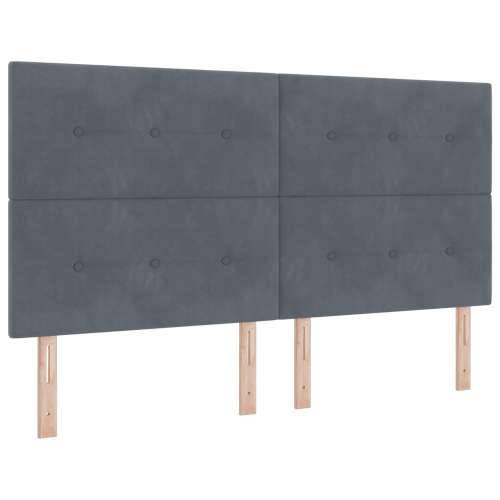 Box Spring Krevet s Madracem i Klupom Tamnosiva 180x200 cm Baršun Cijena