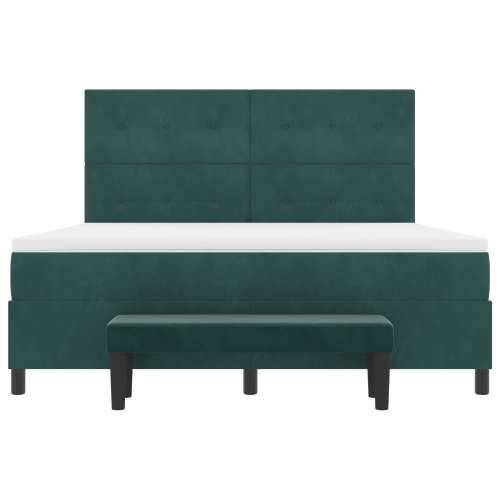Krevet s box springom, madracem i klupom u tamnozelenoj boji 180x200 cm Cijena
