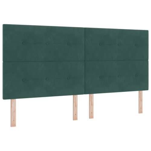 Krevet s kutijom s madracem i klupicom Tamnozeleni 200x200 cm Baršun Cijena