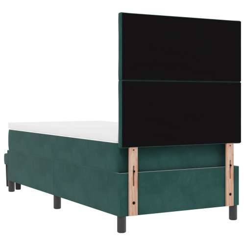 Krevet s box springom s madracem & klupom tamnozeleni 90x190 cm baršun Cijena