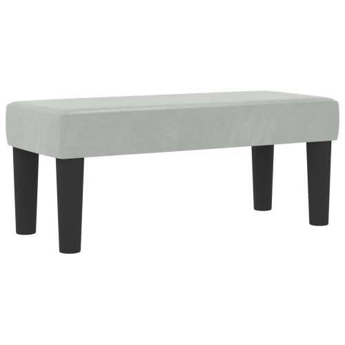 krevet s podnicom s madracem i klupom svijetlo siva 90x200 cm baršun Cijena