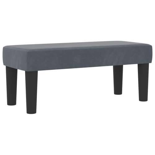 Box Spring Krevet s Madracem & Klupom Tamno Sivi 90x200 cm Baršun Cijena