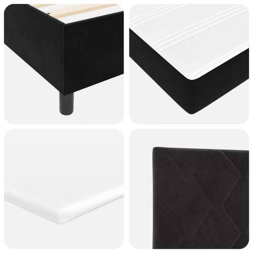Box Spring Krevet s madracem i klupom Crni 100x200 cm Baršun Cijena