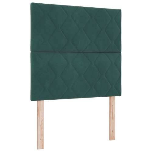 Krevet s kutijom s madracem i klupom tamnozelena 100x200 cm baršun Cijena