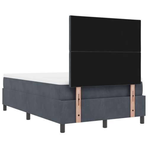 Krevet s box springom s madracem i klupom tamnosiv 120x200 cm baršun Cijena