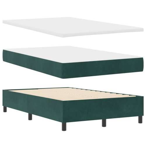 Box Spring Krevet s Madracem i Klupom Tamnozeleni 120x200 cm Baršun Cijena