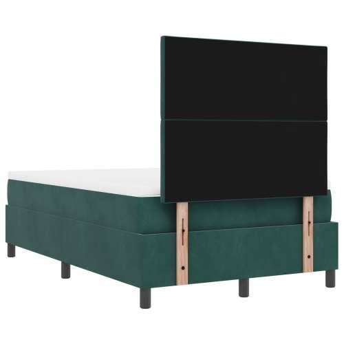 Box Spring Krevet s Madracem i Klupom Tamnozeleni 120x200 cm Baršun Cijena