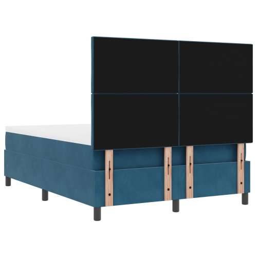 Krevet s ladicom s madracem i klupom tamno plavi 140x190 cm baršun Cijena