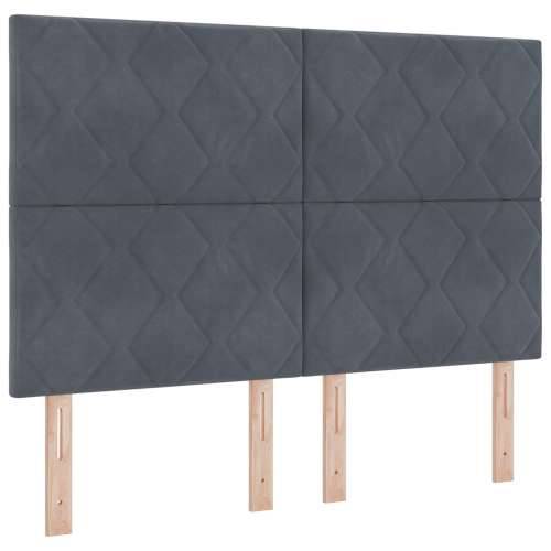 Krevet s Uzglavljem s Madracem i Klupom Tamno Siva 140x200 cm Baršun Cijena