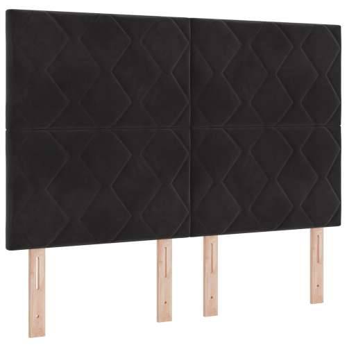 Box Spring krevet s madracem i klupom crni 140x200 cm baršun Cijena