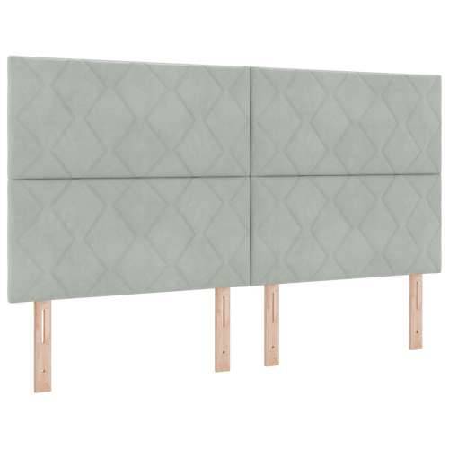 Box Spring Krevet s Madracem i Klupicom Svjetlosiva 180x200 cm Baršun Cijena