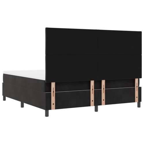 box spring krevet s madracem i klupom crni 180x200 cm baršun Cijena