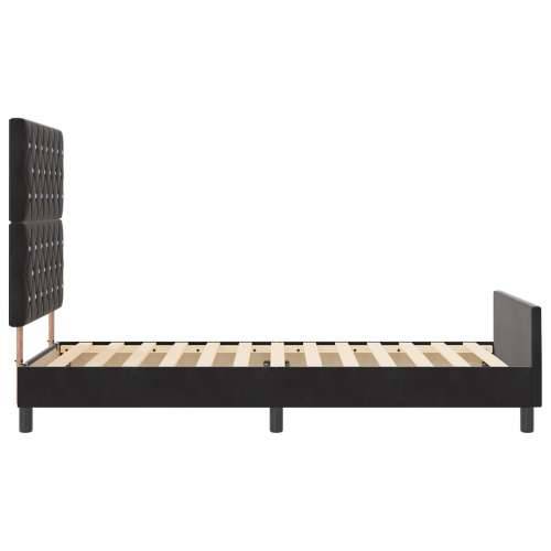 Crni okvir za krevet 100x200 cm Baršun Cijena