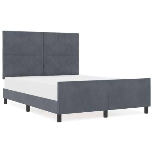 Krevet s okvirom Tamno siv 140x200 cm Baršun Cijena
