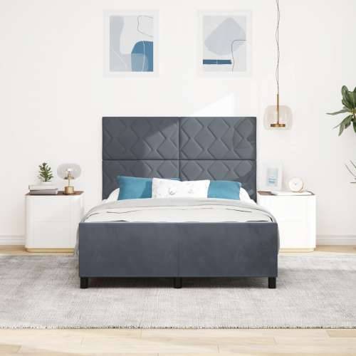 Krevet s okvirom Tamno siv 140x200 cm Baršun Cijena