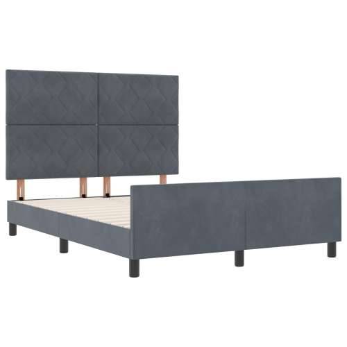 Krevet s okvirom Tamno siv 140x200 cm Baršun Cijena