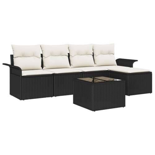 5-dijelni vrtni sofa set s jastučićima smeđi poli ratan Cijena