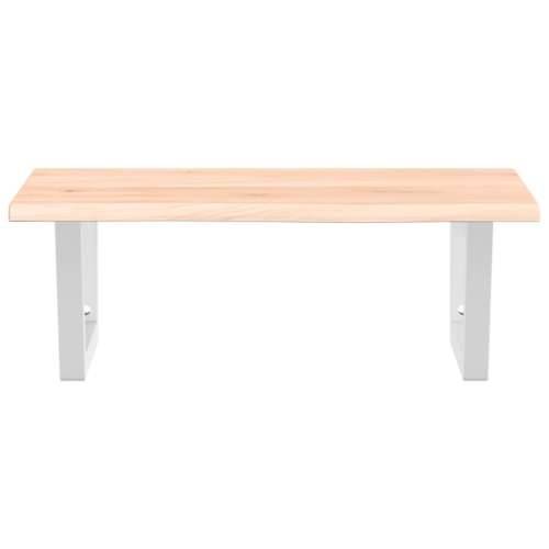 Zidna polica za Lavabo - Umivaonik od čelika i masivne hrastovine - Smeđa i bijela 60 x 50 x 2 cm 1 Trapez Cijena