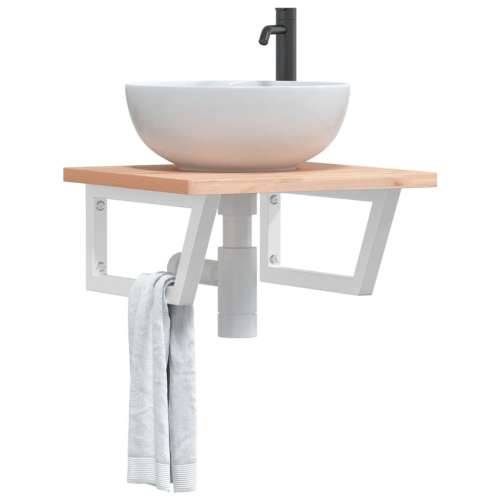 Nosači polica za Lavabo - Umivaonik 2 kom bijeli trapezni čelični - Bijela 20 x 45 cm 1 Trapez Cijena