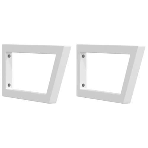 Nosači polica za Lavabo - Umivaonik 2 kom bijeli trapezni čelični - Bijela 20 x 45 cm 1 Trapez Cijena