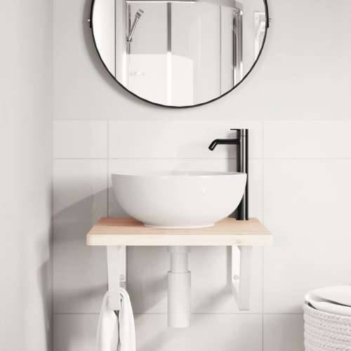 Nosači polica za Lavabo - Umivaonik 2 kom bijeli trapezni čelični - Bijela 20 x 45 cm 1 Trapez Cijena