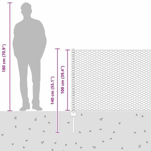 Šesterokutna ograda s 22 U stupa Siva 1x25 m Čelik Cijena