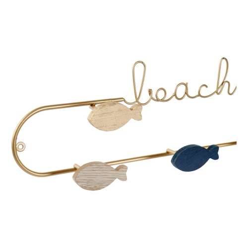Zidna vješalica DKD Home Decor Beach Metal Drvo MDF (2 pcs) Cijena