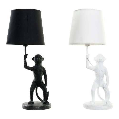 Stolna svjetiljka DKD Home Decor Bijela Crna Poliester Metal Smola 25W 220 V Majmun (2 pcs) (20 x 20 x 45 cm) Cijena