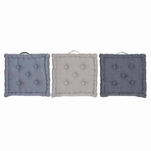 Jastuk DKD Home Decor podni Siva Plava Pamuk Mornarsko plava (38 x 38 x 8 cm) (3 pcs) Cijena