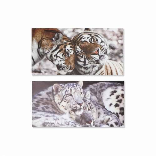 Slika DKD Home Decor Tigar Kolonijalni (80 x 1,8 x 40 cm) (2 kom.) Cijena