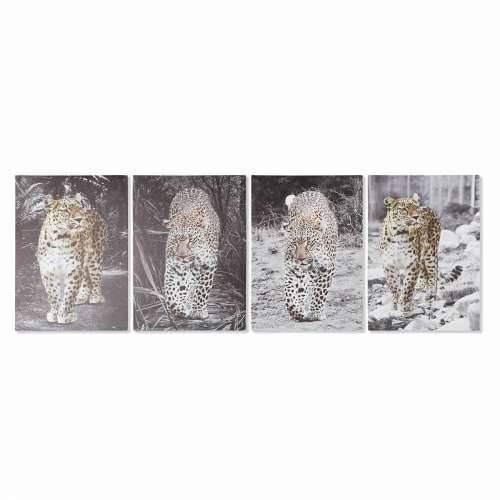 Slika DKD Home Decor Leopard Kolonijalni (50 x 1,8 x 70 cm) (4 kom.) Cijena