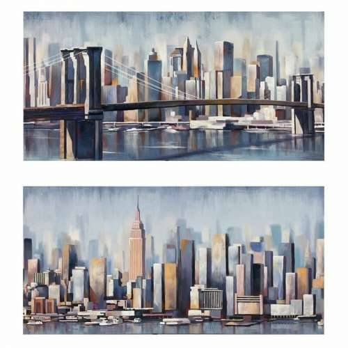 Slika DKD Home Decor New York (120 x 3 x 60 cm) (2 kom.) Cijena
