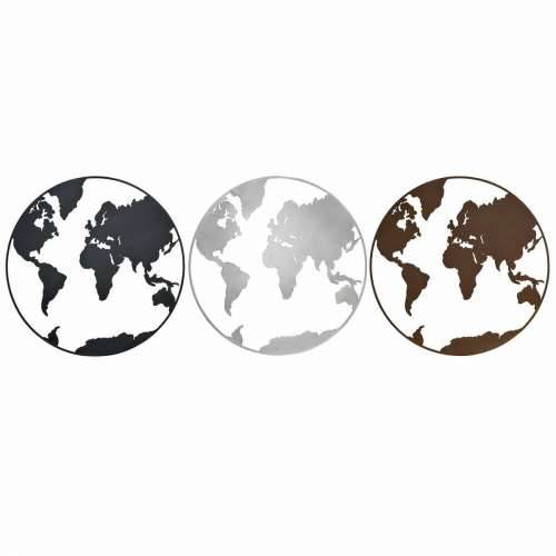 Zidni Ukras DKD Home Decor Metal Karta Svijeta (100 x 1 x 100 cm) (3 pcs) Cijena