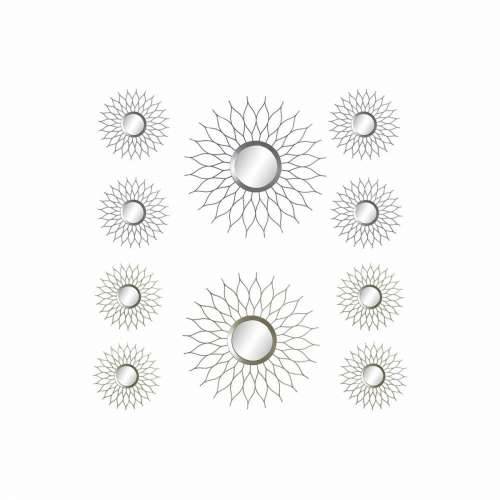 Zidno ogledalo DKD Home Decor Polipropilen (PP) (2 pcs) (5 pcs) Cijena