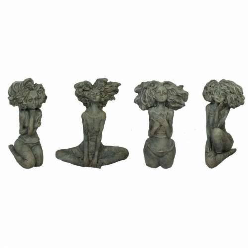 Ukrasna figura DKD Home Decor Dama Siva Cement (20 x 9 x 25 cm) (4 kom.) Cijena