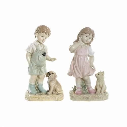 Ukrasna figura DKD Home Decor Plava Roza Smola Dijete (26.5 x 16.5 x 44.5 cm) (2 pcs) Cijena