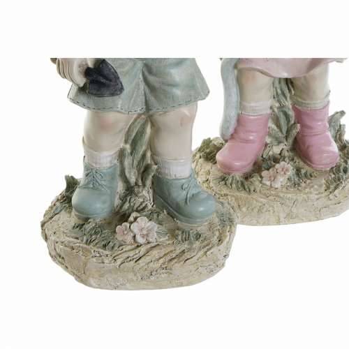 Ukrasna figura DKD Home Decor Plava Roza Smola Dijete (18 x 15 x 41 cm) (2 pcs) Cijena