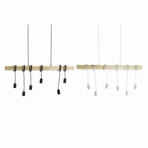 Stropna svjetiljka DKD Home Decor Crna Metal Drvo Bijela 220 V 50 W (100 x 7 x 160 cm) (2 pcs) Cijena
