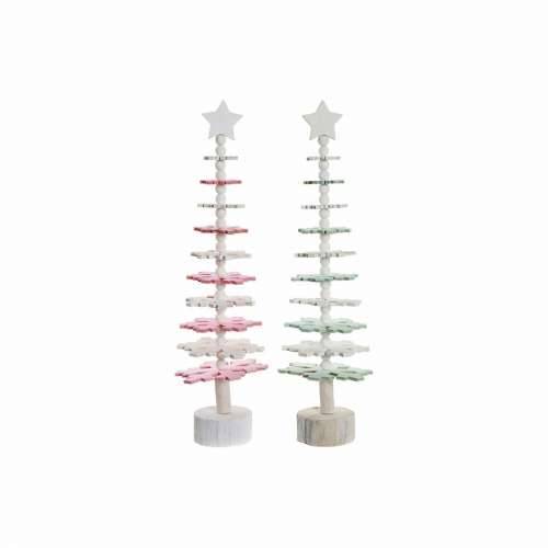 Pom de Crăciun DKD Home Decor Drvo MDF (2 pcs) (14 x 14 x 51 cm) Cijena