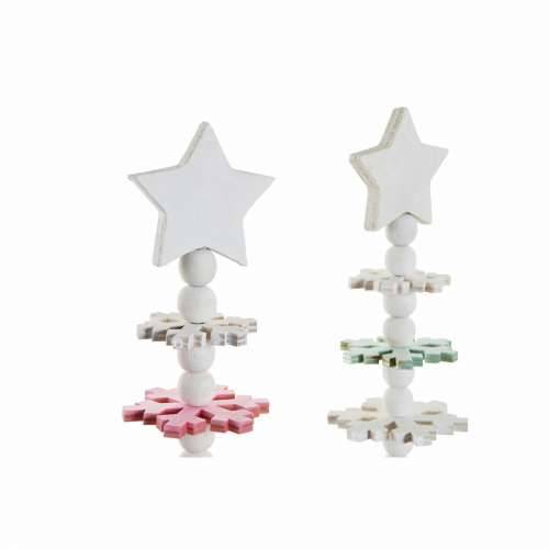 Pom de Crăciun DKD Home Decor Drvo MDF (2 pcs) (14 x 14 x 51 cm) Cijena