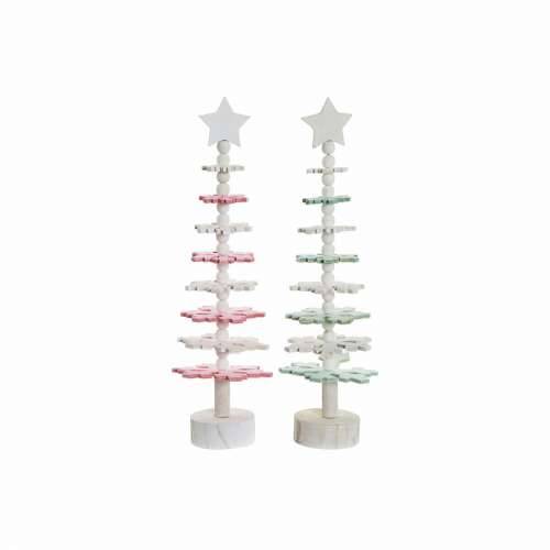 Pom de Crăciun DKD Home Decor Drvo MDF (2 pcs) (11 x 11 x 41 cm) Cijena