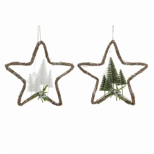 Božićni ukras DKD Home Decor Ratan (2 pcs) (43 x 10 x 43 cm) Cijena
