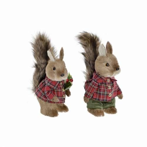 Božićni ukras DKD Home Decor Poliester Vjeverica (2 pcs) (12 x 15 x 25 cm) Cijena