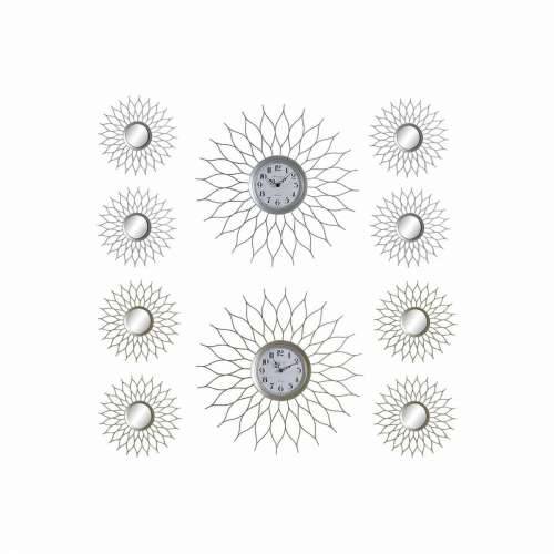 Satovi DKD Home Decor Srebro Šampanjac polipropilen Ogledalo (5 pcs) (2 pcs) Cijena