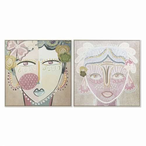 Slika DKD Home Decor Lice (103 x 4,5 x 103 cm) (2 kom.) Cijena