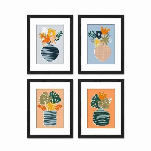 Slika DKD Home Decor Vaza (35 x 2,5 x 45 cm) (35 x 2 x 45 cm) (4 kom.) Cijena