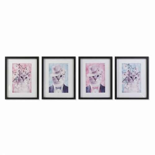 Slika DKD Home Decor Mačke (35 x 2,5 x 45 cm) (35 x 2 x 45 cm) (4 kom.) Cijena