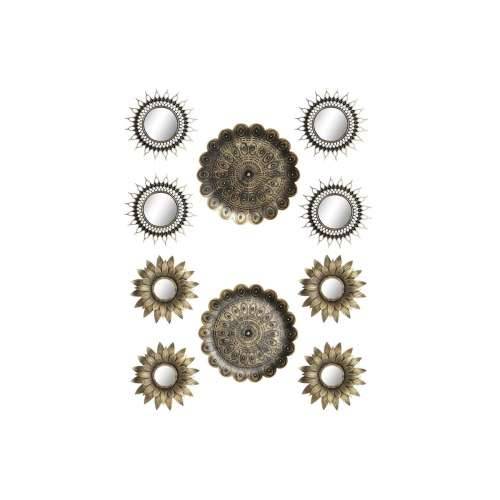 Set Ogledala DKD Home Decor Kristal zlatan PP 2 kom. (35 x 2 x 35 cm) Cijena
