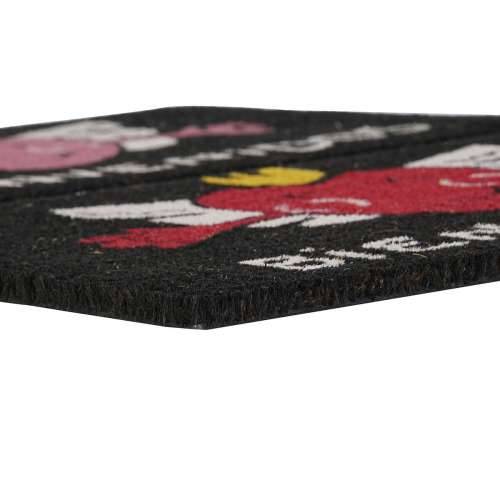 Prostirač DKD Home Decor Crvena Crna Roza Guma Bijela 2 kom. Kokosova vlakna (60 x 40 x 1,5 cm) Cijena